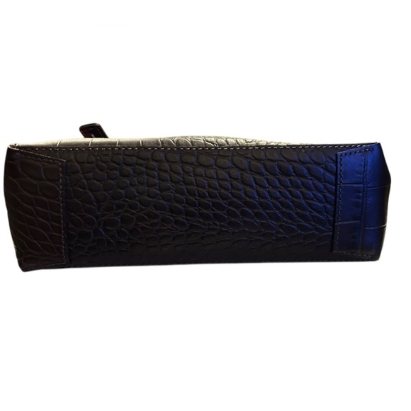 Ripani Brown Croc Embossed and Orange Satchel Bag Made in Italy - Picture 6 of 6